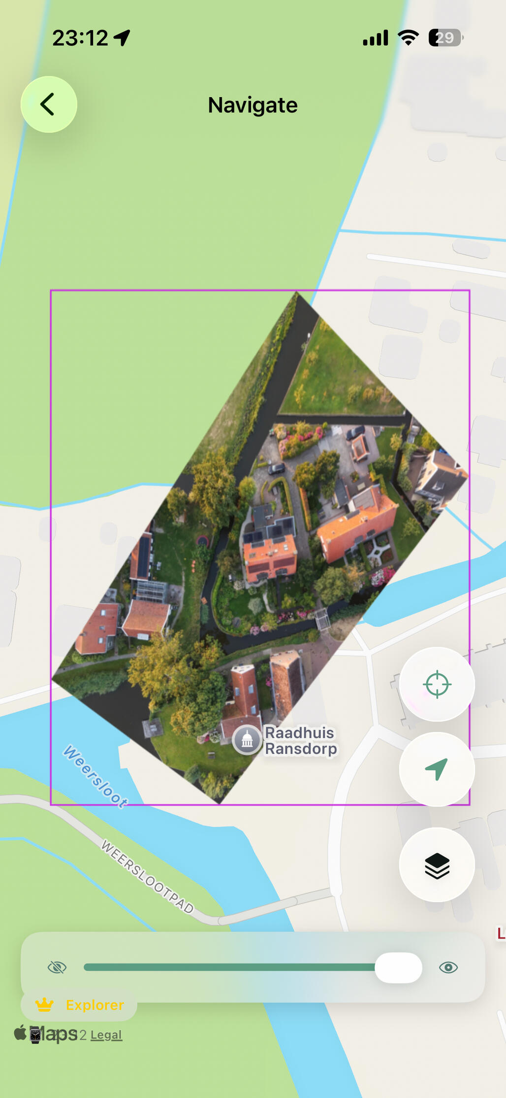 ProjectScreen Watch your maps appear in the list, sorted by distance from your current location or name!