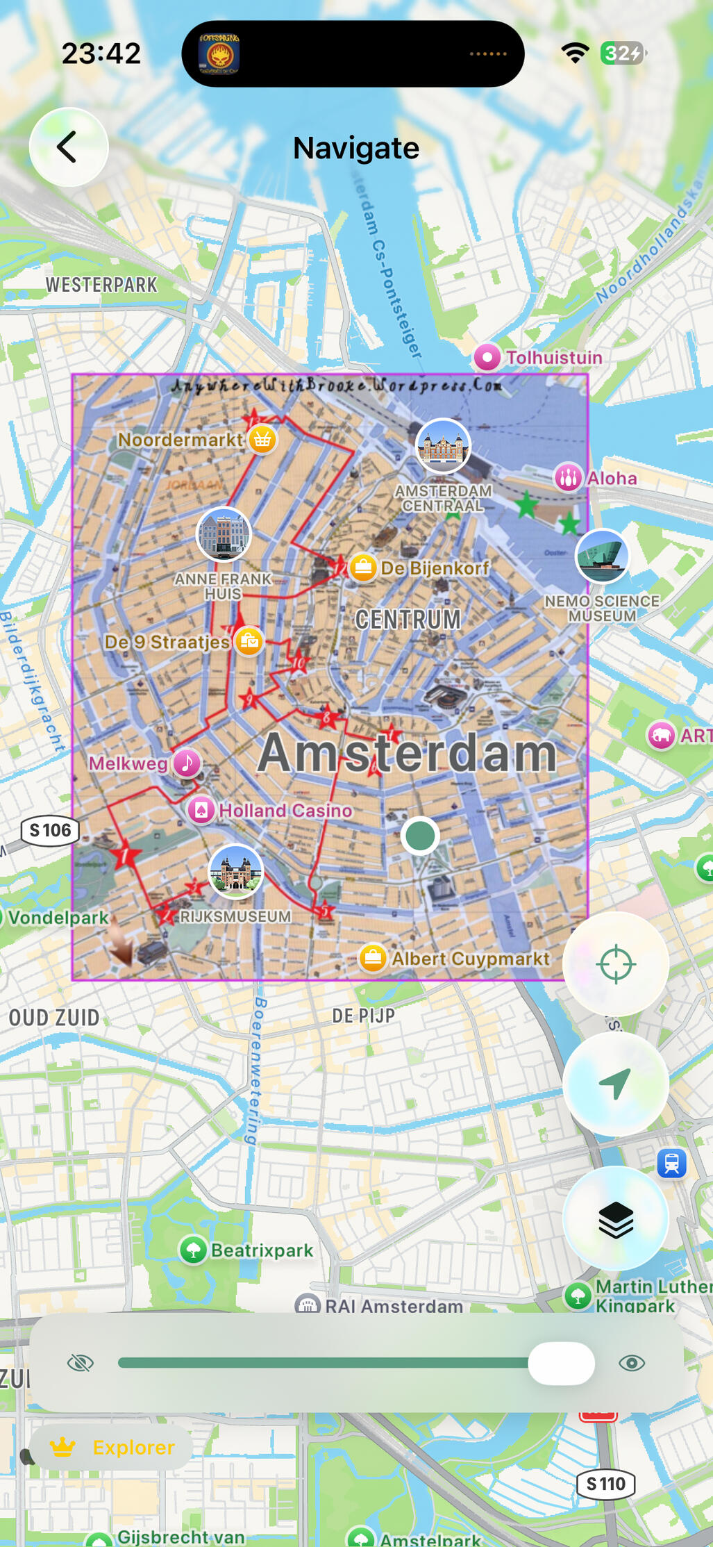 Watch your maps appear in the list, sorted by distance from your current location or name!