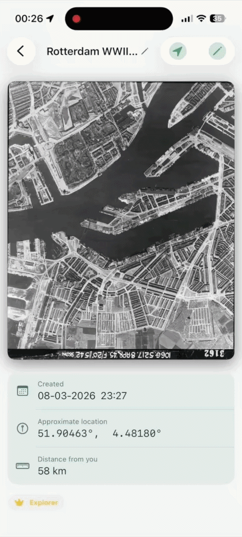 Watch your maps appear in the list, sorted by distance from your current location or name!