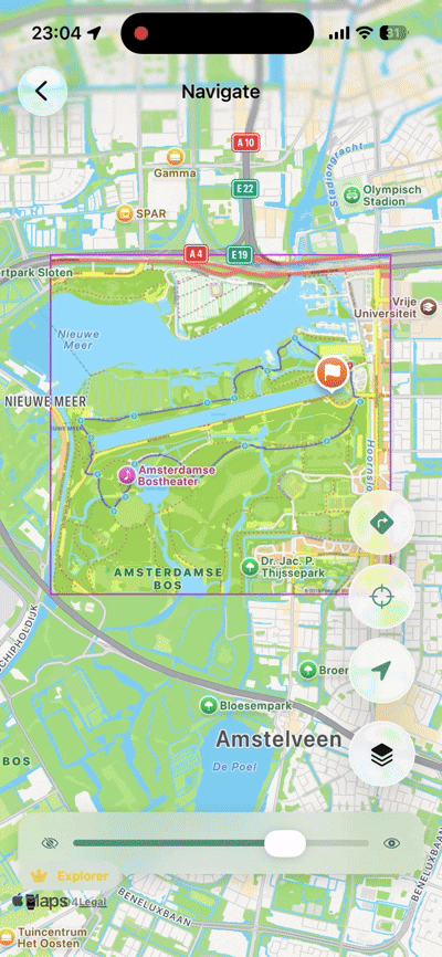 ProjectScreen Watch your maps appear in the list, sorted by distance from your current location or name!